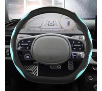 Protector para Volante De Coche, Accesorios Interiores Cuero PU En Forma D para Hyundai Ioniq 5 2016-2022(BLU)