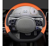 Protector para Volante De Coche, Accesorios Interiores Cuero PU En Forma D para Hyundai Ioniq 5 2016-2022(Orage)