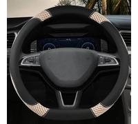 Protector para Volante De Coche con Forma OD Accesorios Cubierta Interior Antideslizante para Rueda para Octavia 2 3 A5 A7 RS para Combi(Light Brown-d)