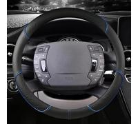 Protector para Volante De Coche Cubierta Protección Antideslizante para Citroen C2 C4L C5 para C-Elysee para C-Triomphe C1 C4 C3-XR C3(Blue O Shape)