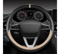 Protector para Volante De Coche Cubierta Protectora Embellecedora para Seat para Leon ST para Cupra para Ateca para para FR(Beige O Shape)