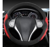 Protector para Volante De Coche Cubierta Protectora para Nissan para Lannia Nv200 para Pathfinder para Rogue para Sentra para Serena(Red O Shape)