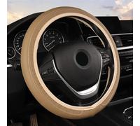 Protector para Volante De Coche Cuero Aerodinámico Sin Anillo Interior, Redondo/en Forma D para HYUNDAI-i40(Beige)
