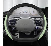 Protector para Volante De Coche En Forma D, Accesorios Cuero PU para Interior Automóvil, para Hyundai Ioniq 5 2016-2022(Green)