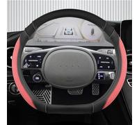 Protector para Volante De Coche En Forma D, Accesorios Cuero PU para Interior Automóvil, para Hyundai Ioniq 5 2016-2022(Rojo)