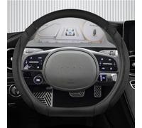 Protector para Volante De Coche En Forma D, Accesorios Cuero PU para Interior Automóvil, para Hyundai Ioniq 5 2016-2022(Negro)