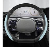 Protector para Volante De Coche En Forma D, Accesorios Cuero PU para Interior Automóvil, para Hyundai Ioniq 5 2016-2022(BLU)