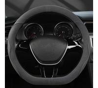 Protector para Volante De Coche En Forma D Cuero Vaca Gamuza para Golf 7 8 Tiguan 2020, Accesorios para Automóviles(E)