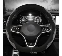 Protector para Volante De Coche En Forma D Cuero Vaca Gamuza para Tiguan 2020 2022, Accesorios para Automóviles(A)