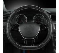 Protector Para Volante De Coche En Forma De D, Grano De Madera De Caoba, Para Santana 2016, 2017, 2018, 2019, 2020, 2021, 2022 Establo antideslizante(Negro)