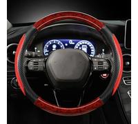 Protector para Volante De Coche Grano Madera Caoba para Claridad 2016 2017 2018 Accesorios para Automóviles(Rojo)