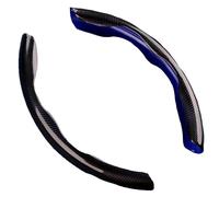 Protector para Volante de Coche para Ford Fiesta Mk7 2009-2017 Ecosport 2012-2017,Protector para Volante de Coche de Grano de Madera Accesorios Antideslizantes,B-Blue