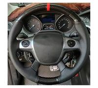 Protector para Volantes para Ford para Focus 3 para C-MAX 2011-2014 para KUGA para Escape 2013-2016 Funda para Volante(White Thread)