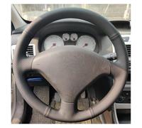 Protector para Volantes para Peugeot 307 2001-2008 307 SW 2005-2008 Funda Volante DIY Funda Volante Coche Trenza Cubierta Volante(Black Thread)