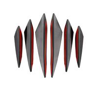 Protector Parachoques Coche para Citroën C-Elysee (2012-2025 2026), 6 Piezas Alerones Canard Labio Delantero, Aletas Divisor Aerodinámico Exterior, Anticolisión Antiarañazos,Gloss Black