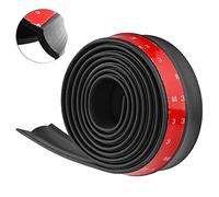 Protector Paragolpes Coche, 98 Pulgadas/2.5m Negro Parachoques Delantero del Coche de Goma Splitter Cuerpo Alerón de la Barbilla Falda Protectora con Cinta