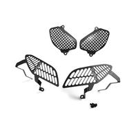 Protector Parrilla Faro para Tracer 9 para GT 2021-Protectores Negros Mate, Cubierta De Parrilla De Protección De Luz para Cabeza De Motocicleta Rejilla Faro Moto Protector(Up and Down)