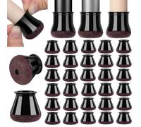 Protector Patas sillas|32 PCS|14-20MM|✮GARANTÍA DE por Vida✮- Tacos sillas, preservan el Silencio y protegen el Suelo|Protectores Patas sillas, Fieltro Grueso Anti-Rayas |Silicona Duradera, Negro