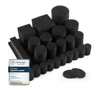 Protector Patas Sillas,moinkerin 160 Piezas Fieltros Adhesivos(Cuadrado y Redondo)- Negro Almohadillas de Fieltro 5mm para Pies de Muebles, Patas de Sillas, Suelos de Madera