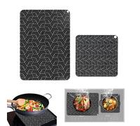 Protector Placa Induccion, Protector Vitroceramica Induccion, Cubiertas de Silicona para Placas de Inducción, Contra Arañazos para Cocinas de inducción, Set de 2 Piezas - 25x35cm y 25x25cm