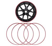 Protector Profesional for Llantas, Protector for Llantas De Automóviles, Fabricado En Aleación De Aluminio, Instalación Con Adhesivo for Una Colocación Rápida Y Sencilla(Red,20-inch)