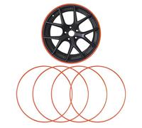 Protector Profesional for Llantas, Protector for Llantas De Automóviles, Fabricado En Aleación De Aluminio, Instalación Con Adhesivo for Una Colocación Rápida Y Sencilla(Orange,17-inch)