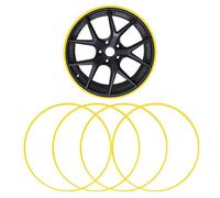 Protector Profesional for Llantas, Protector for Llantas De Automóviles, Fabricado En Aleación De Aluminio, Instalación Con Adhesivo for Una Colocación Rápida Y Sencilla(Yellow,15-inch)