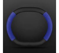 Protector Protector Cuero Ante Antideslizante Volante Coche para Peugeot 3008 4008 5008 208 E208 2008 E2008 207 206 Auto Cubierta(Azul,Cuero)