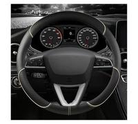 Protector Protector Volante Coche Cuero Microfibra Antideslizante para Asiento para Tarraco para Arona para Ateca para Ibiza Auto Cubierta(Beige,O)