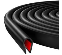 Protector Puertas Coche 4m x 2mm, Flexible Perfil Goma en Forma de U, Autoadhesivo Goma Junta Cristales para Puerta, Chapa Metálica, Paneles de Vidrio (Negro)