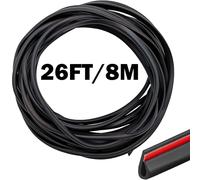 Protector Puertas Coche, CTRICALVER 8M Negro Protector de Borde de Puerta Coche, U Forma Burlete Puerta Coche, Protector Borde Automóvil Tira se adapta a la mayoría de los coches