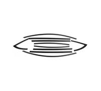 Protector Puertas Coche Para Tesla Para Model 3 2017-2023 ABS Negro Mate Moldura Exterior De La Ventana Del Coche Tira Cubierta Lateral Del Umbral De La Ventana 10 Piezas(ABS Matte black)