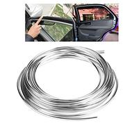 Protector Puertas Coche Perfil U 6mm x 4mm 6 Metros Plateado | Moldura adhesiva de goma flexible, tira oculta , protección lateral antiimpactos, acabado cromado discreto,