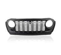 Protector Radiador Para Jeep Para Wrangler JL 18-24 Y Para Gladiator Rejilla Frontal ABS Mate Negra Con Orificio Para Cámara Parrilla Parachoques