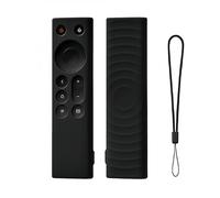 Protector remoto de silicona compatible con Redmi RC001-PM, funda antideslizante a prueba de golpes con recortes precisos para TV y uso doméstico inteligente (negro)