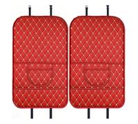 Protector Respaldo Trasero Asiento Coche para Mercedes SLK SLC 1998-2025, 2Piezas Universal Cuero Anti-Rasguños Impermeable Almacenamiento Organizador Accesorios, D/Red