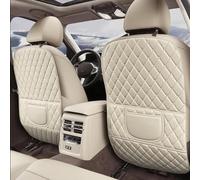 Protector Respaldo Trasero Asiento Coche para Suzuki Vitara 2016-2025, 2Piezas Universal Cuero Anti-Rasguños Impermeable Almacenamiento Organizador Accesorios, E/Beige