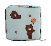 Protector Sanitario De Viaje: Estuche Impermeable De Nailon, De Higiene Femenina, Discreta Para La Menstruación, Soporte Compacto Para Almohadillas | Organizador De Viaje De Nailon Ideal P