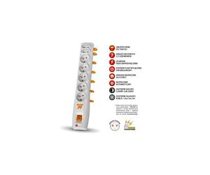 Protector sobretensiones ACAR P7 gris 5m W0119