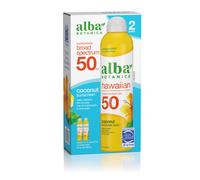 Protector solar en aerosol Alba Botanica Hawaiian Coconut con FPS 50 de amplio espectro, resistente al agua y biodegradable, botella de 237 ml (p