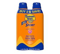 Protector solar en spray de amplio espectro Banana Boat, rendimiento deportivo, ultra pulverización, 2 unidades, SPF 30, 2 unidades, 170 g