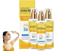 Protector solar en spray para cabello y cuero cabelludo, protector solar en spray con protección UV, protector solar ligero e hidratante para la piel, ideal para senderismo y playa