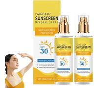 Protector solar en spray para cabello y cuero cabelludo, protector solar en spray con protección UV, protector solar ligero e hidratante para la piel, ideal para senderismo y playa