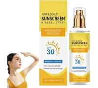 Protector solar en spray para cabello y cuero cabelludo, protector solar en spray con protección UV, protector solar ligero e hidratante para la piel, ideal para senderismo y playa