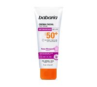 Protector Solar Facial BABARIA Crema Antimanchas de Rosa Mosqueta FPS 50 (75 ml)