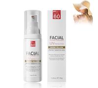 Protector Solar Hidratante 35ml, Loción Solar Protectora SPF 60, Brillante e iluminadora, Loción Crema Solar Facial, Corrige Imperfecciones, Crema Bronceadora, Unifica el Tono de la Piel