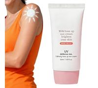 Protector solar iluminador - Loción calmante hidratante de 50 ml | Protector solar facial SPF para pieles sensibles, sequedad y opacidad, base de maquillaje ideal para, verano y
