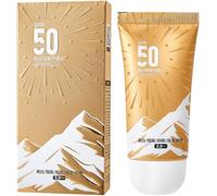 Protector Solar Iluminador SPF50+, Resistente al Agua y Ligero para el Rostro, Ilumina Naturalmente el Tono de la Piel, Reduce el Daño Cutáneo por Rayos UV