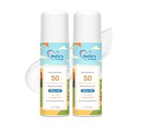 Protector solar mineral SPF 50 en roll-on para niños para rostro y cuerpo, aplicador de loción natural, tamaño viaje, respetuoso con arrecifes, esencial de verano y regalo