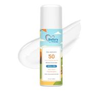 Protector solar mineral SPF 50 en roll-on para niños para rostro y cuerpo, aplicador de loción natural, tamaño viaje, respetuoso con arrecifes, esencial de verano y regalo